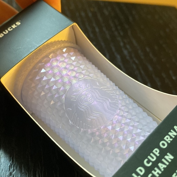 Starbucks Icy Bling cold cup ornament key chain tumbler ice White lavender - Picture 9 of 9